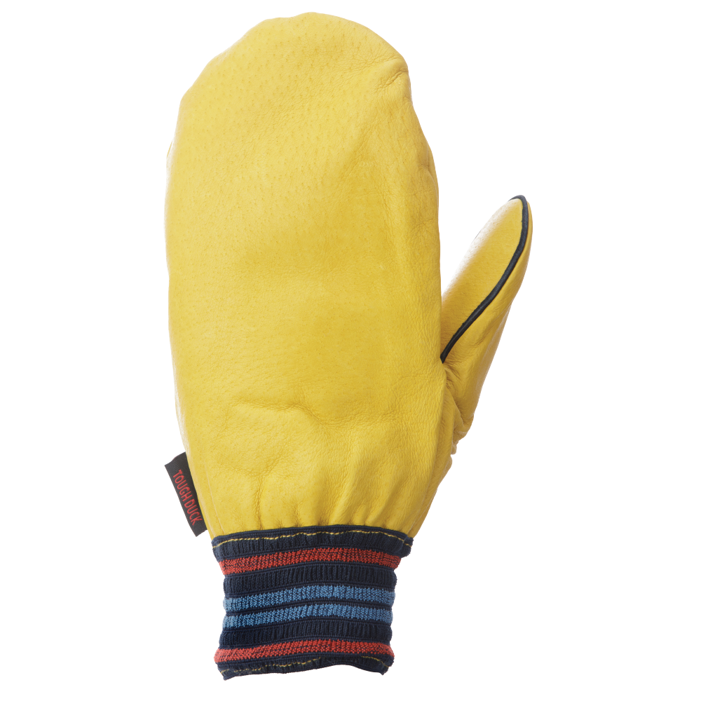 Comfort Pile-Lined Cowgrain Leather Winter Work Mittens - G374