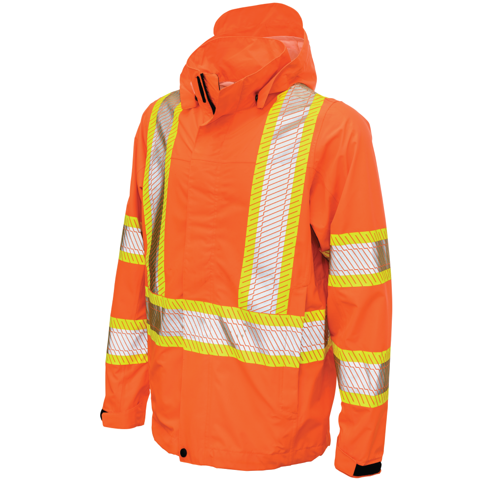 SJ05 - Packable Ripstop Safety Rain Jacket
