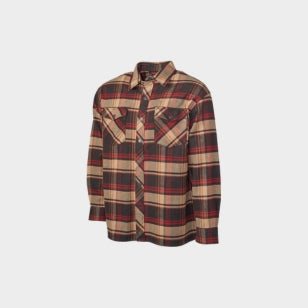 Black/Red Plaid Flannel Overshirt WS04