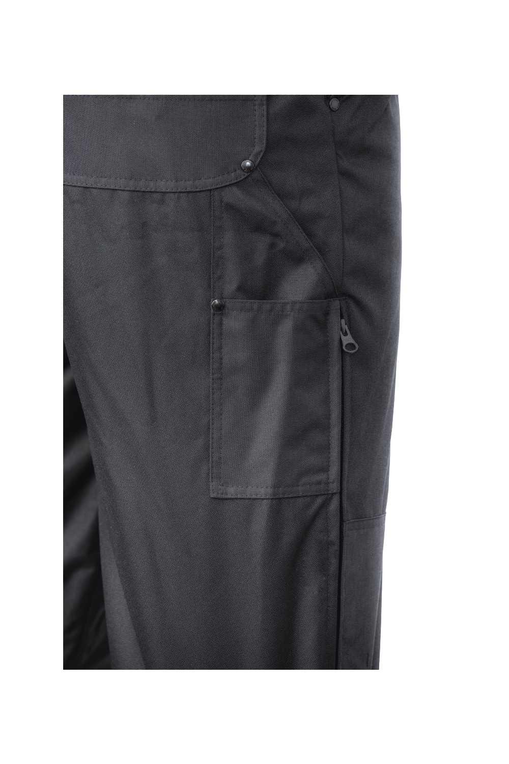 Black Insulated Bib Overall 7910 Lower Slash Pockets and coin pocket image