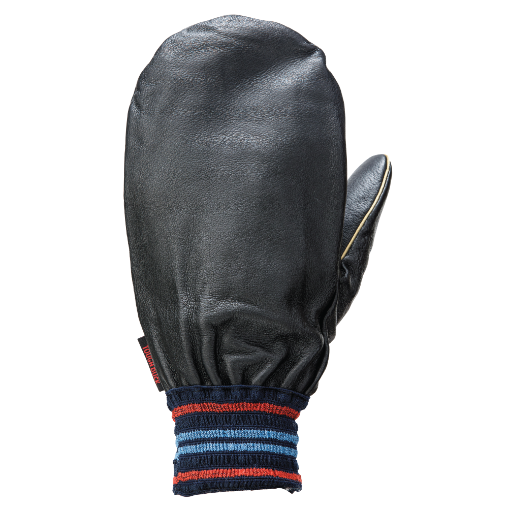 Black Comfort Pile-Lined Leather Mitt G374 Front image