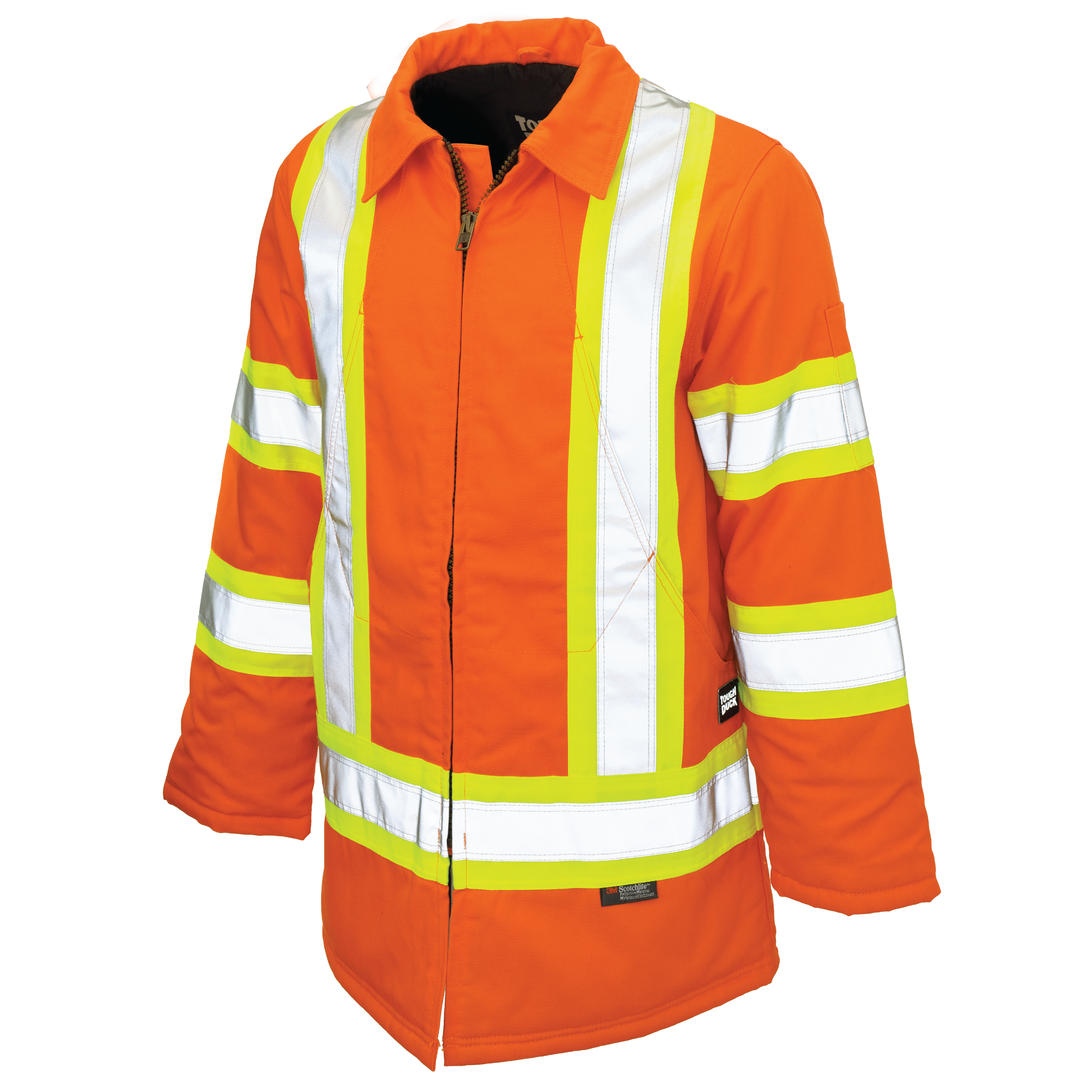 Orange Duck Safety Parka S157 Front without Hood image