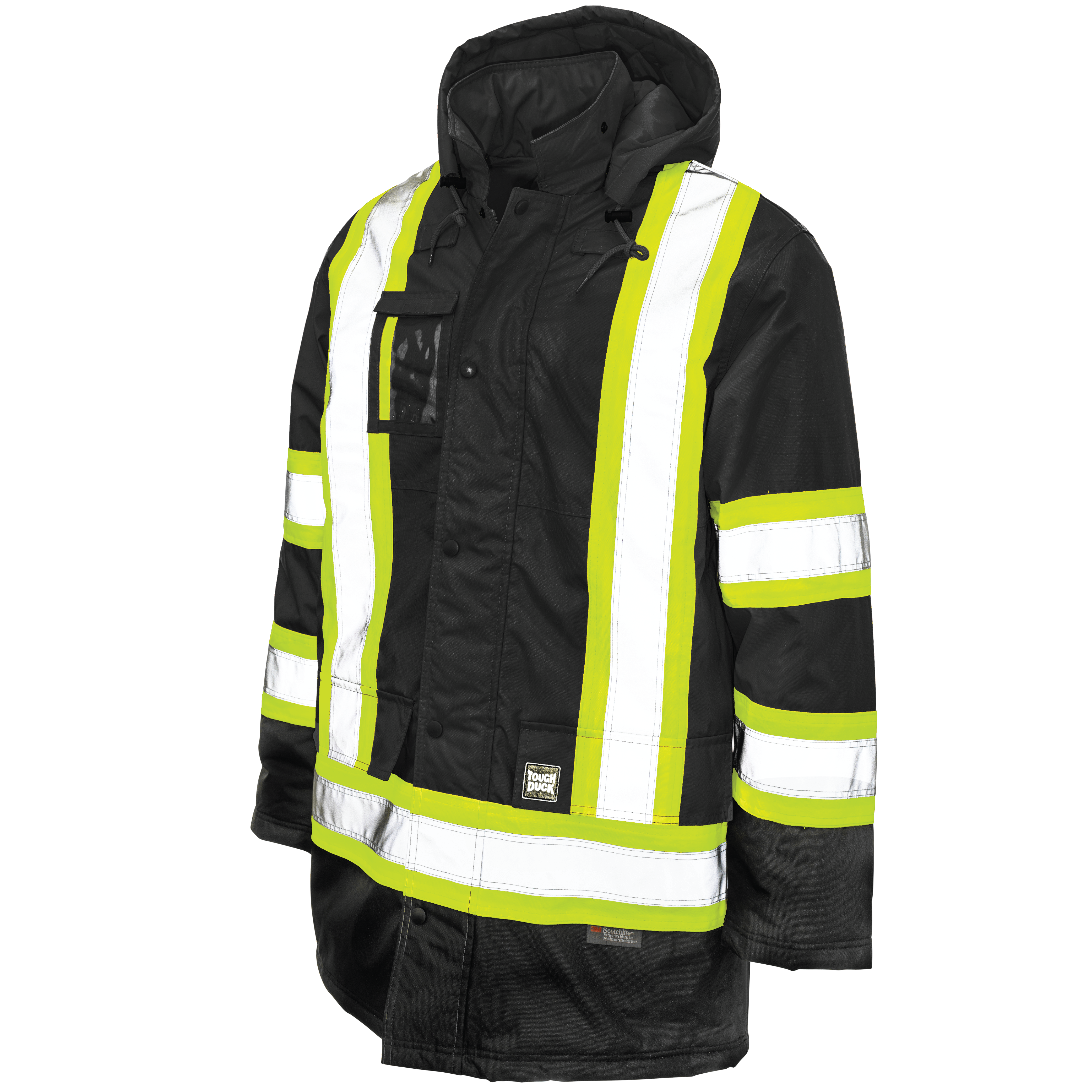 Black Poly Oxford Lined Safety Parka S176 Front image