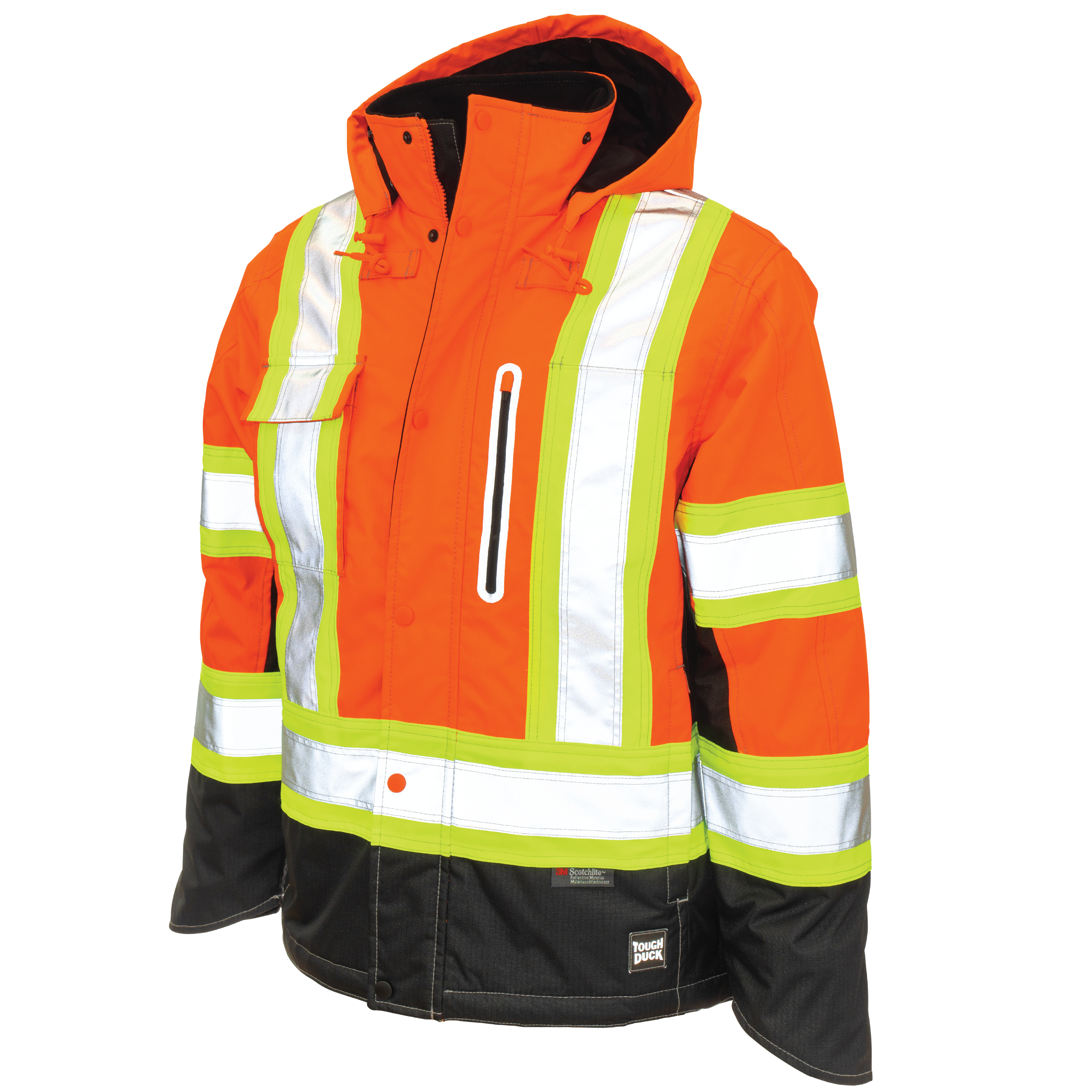 Fluorescent Orange Ripstop Fleece-Lined Safety Jacket S245 Front image