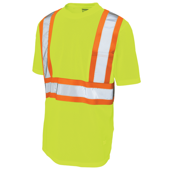 S392 - Micro Mesh Short-Sleeve Safety T-Shirt with Pocket