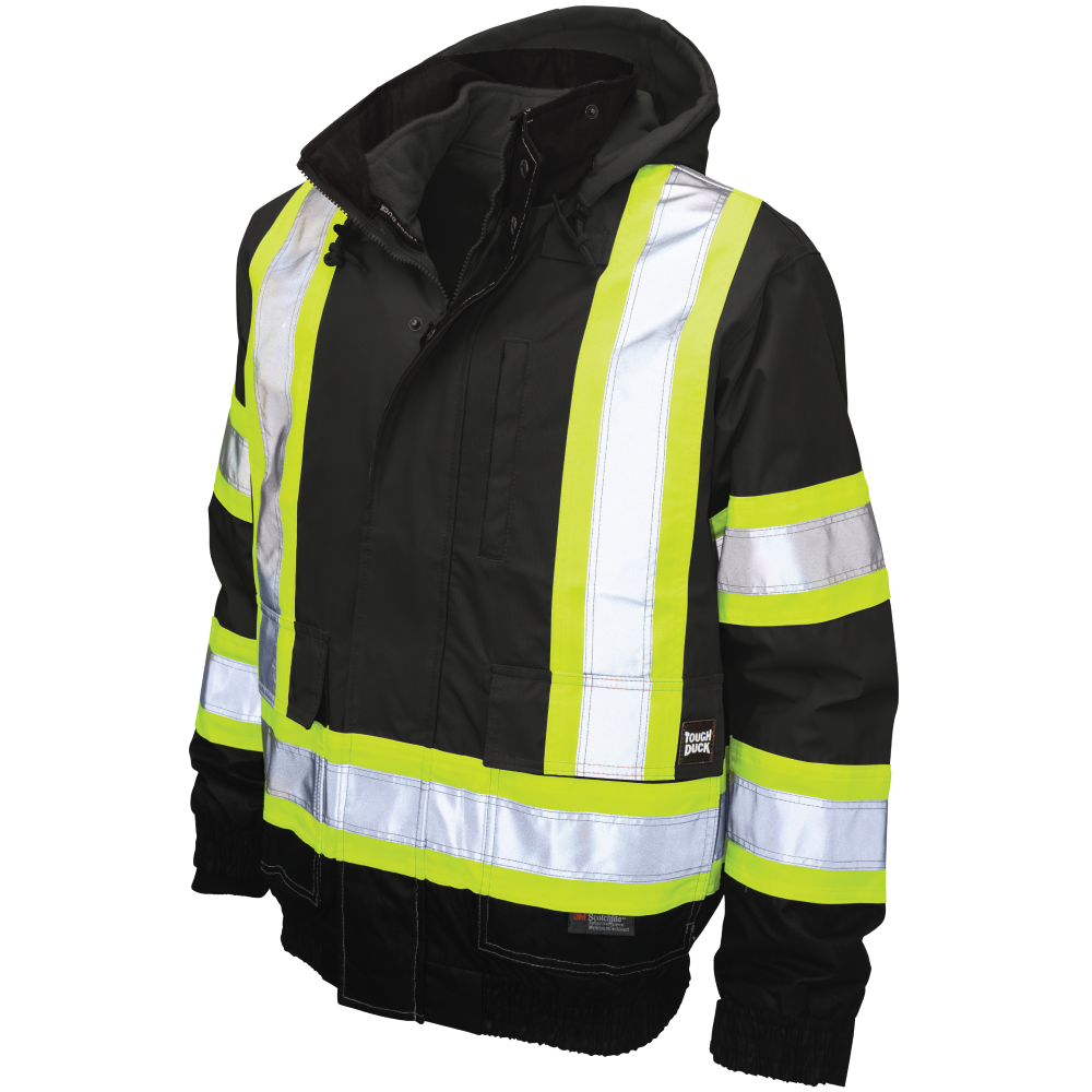 S413 - Poly Oxford 3-In-1 Safety Bomber With Fleece Liner
