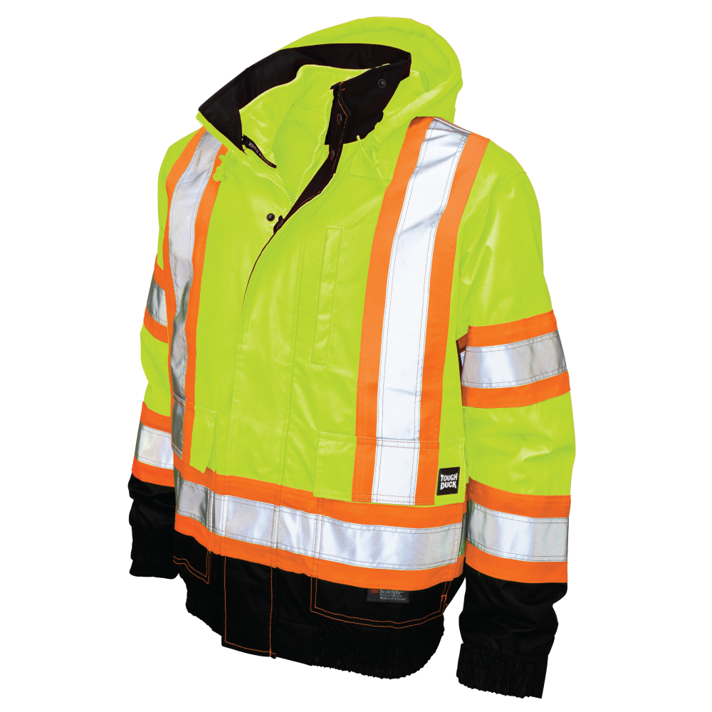 Hi-Vis Poly Oxford 3-in-1 Winter Work Safety Bomber Jacket - S413
