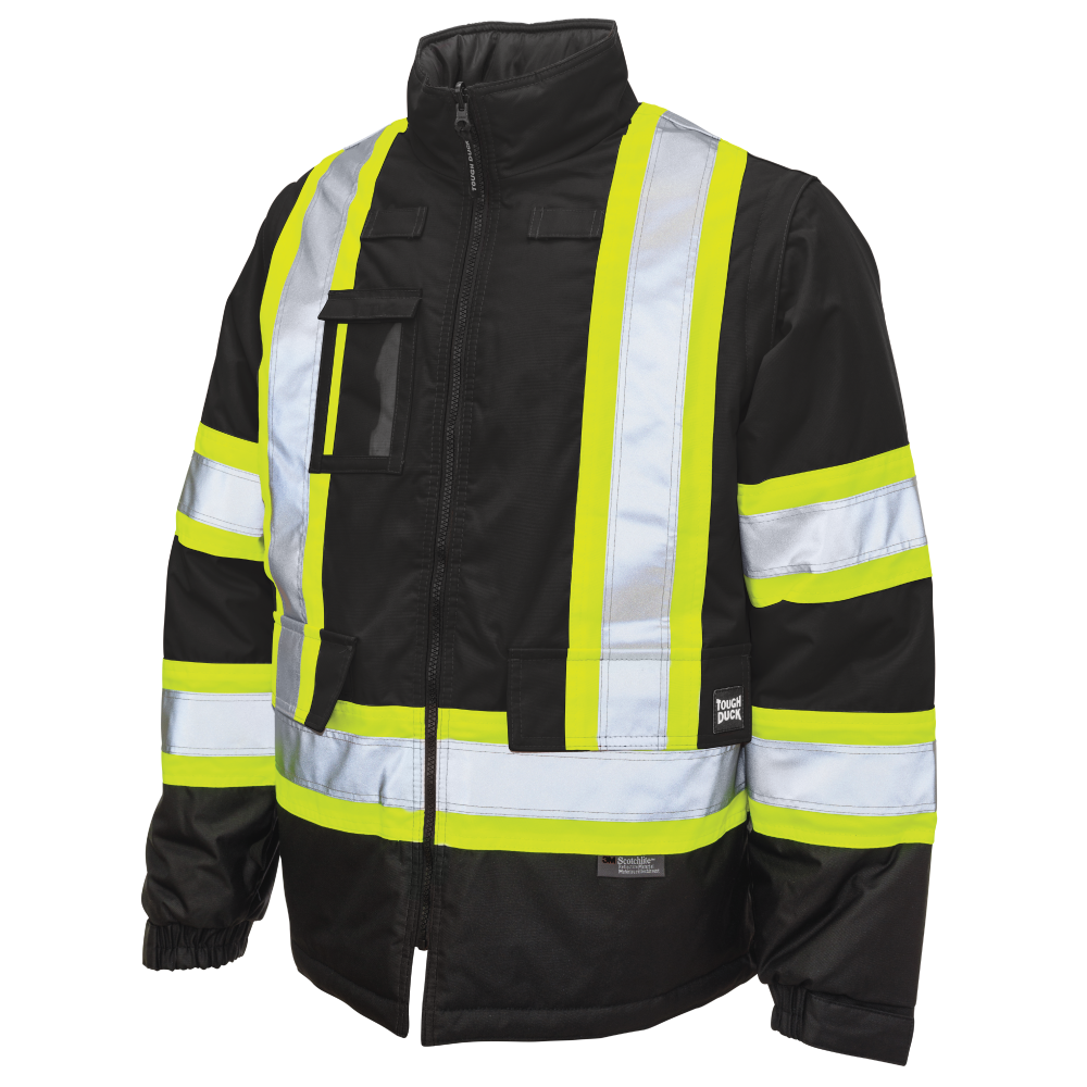 Inner jacket of Black poly oxford 5-in-1 safety jacket