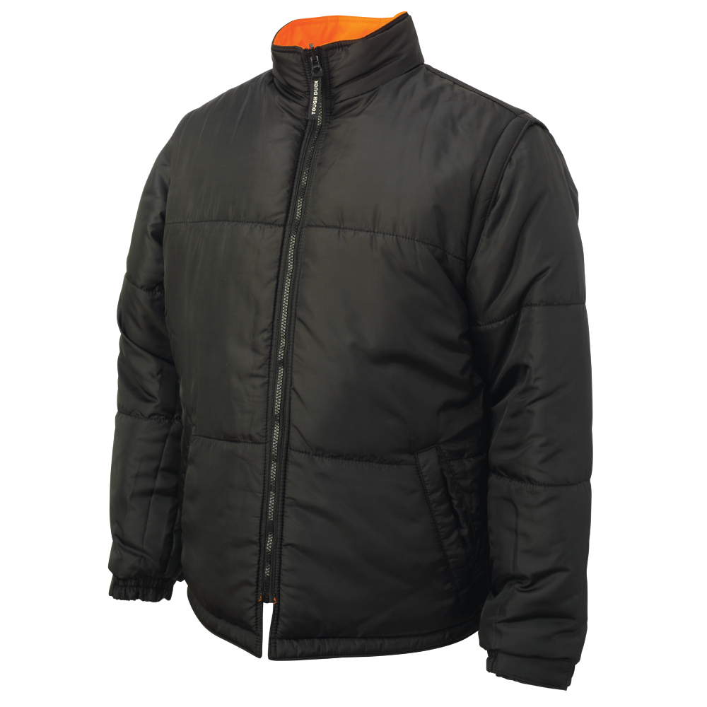 Inner jacket reversed of poly oxford 5-in-1 safety jacket