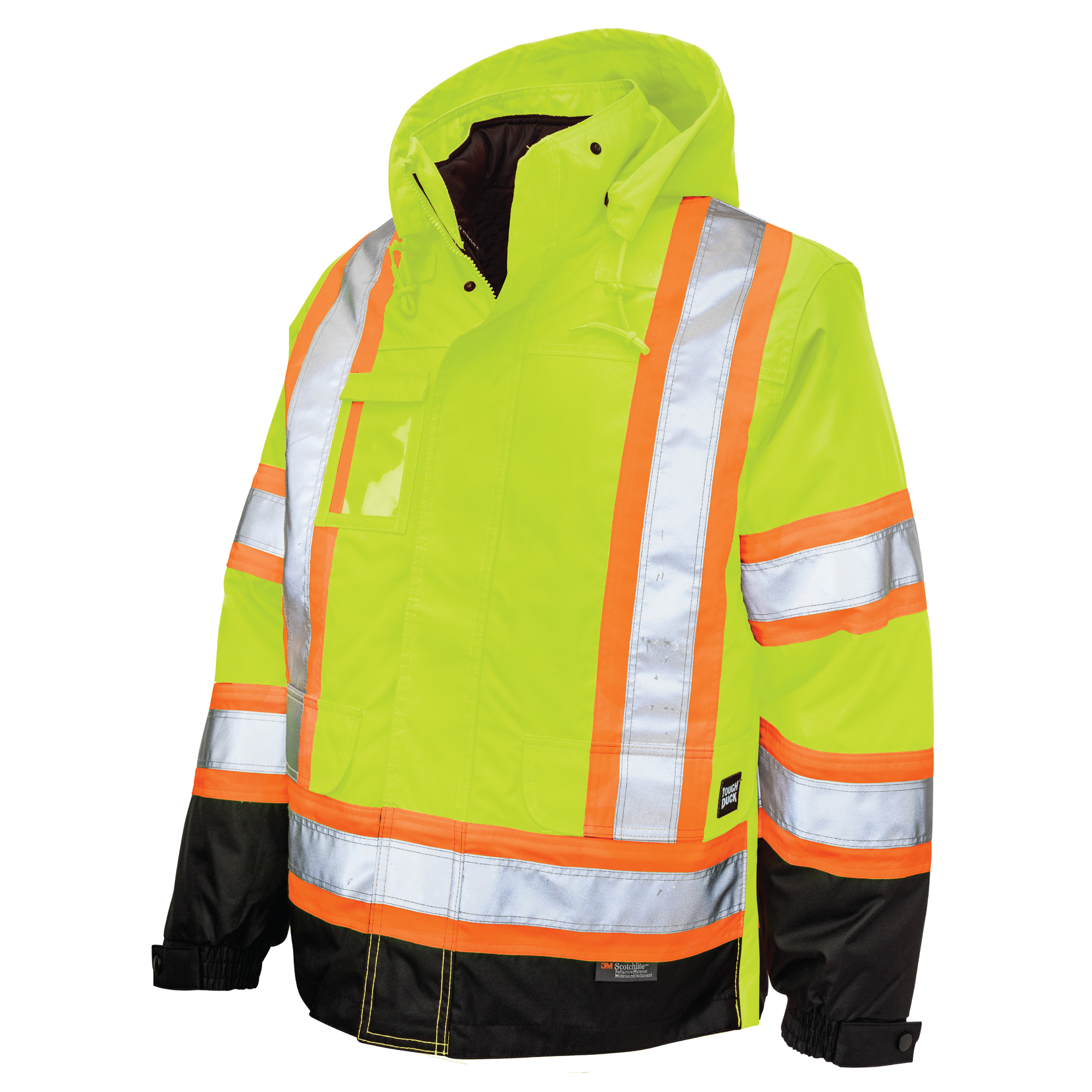 Tough Duck Poly Oxford 5-In-1 Safety Jacket - Hi-Viz Yellow