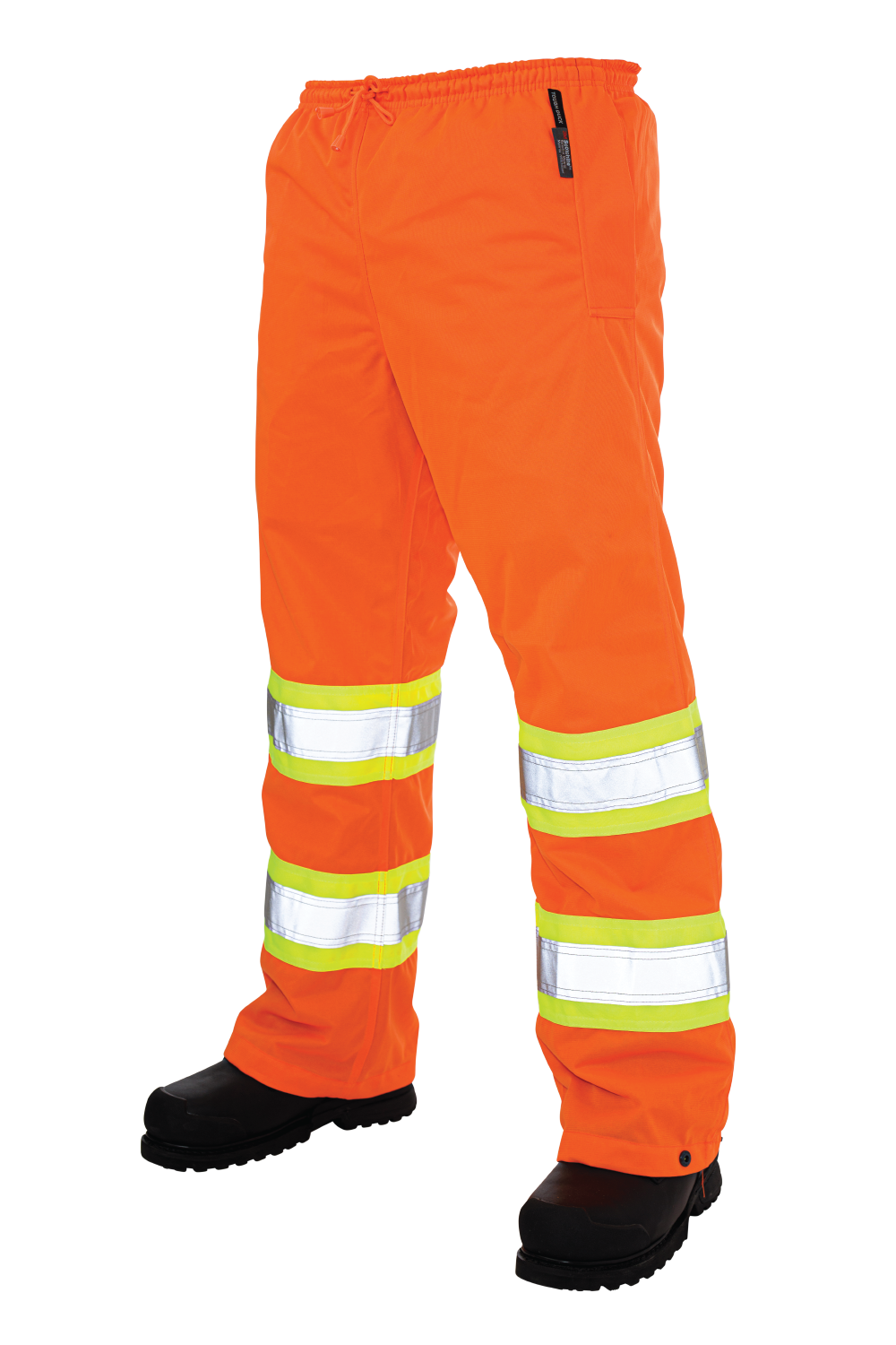 Fluorescent Orange Pull-On Tricot Safety Pant S603 Front image