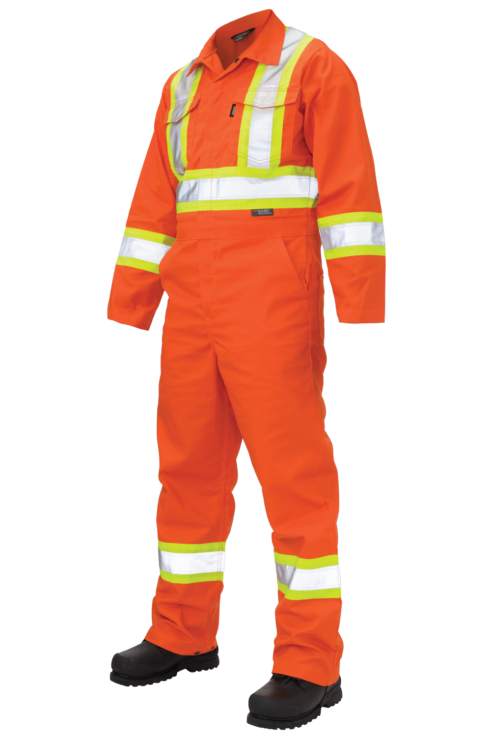 Orange Twill Unlined Safety Coverall S792 Front image