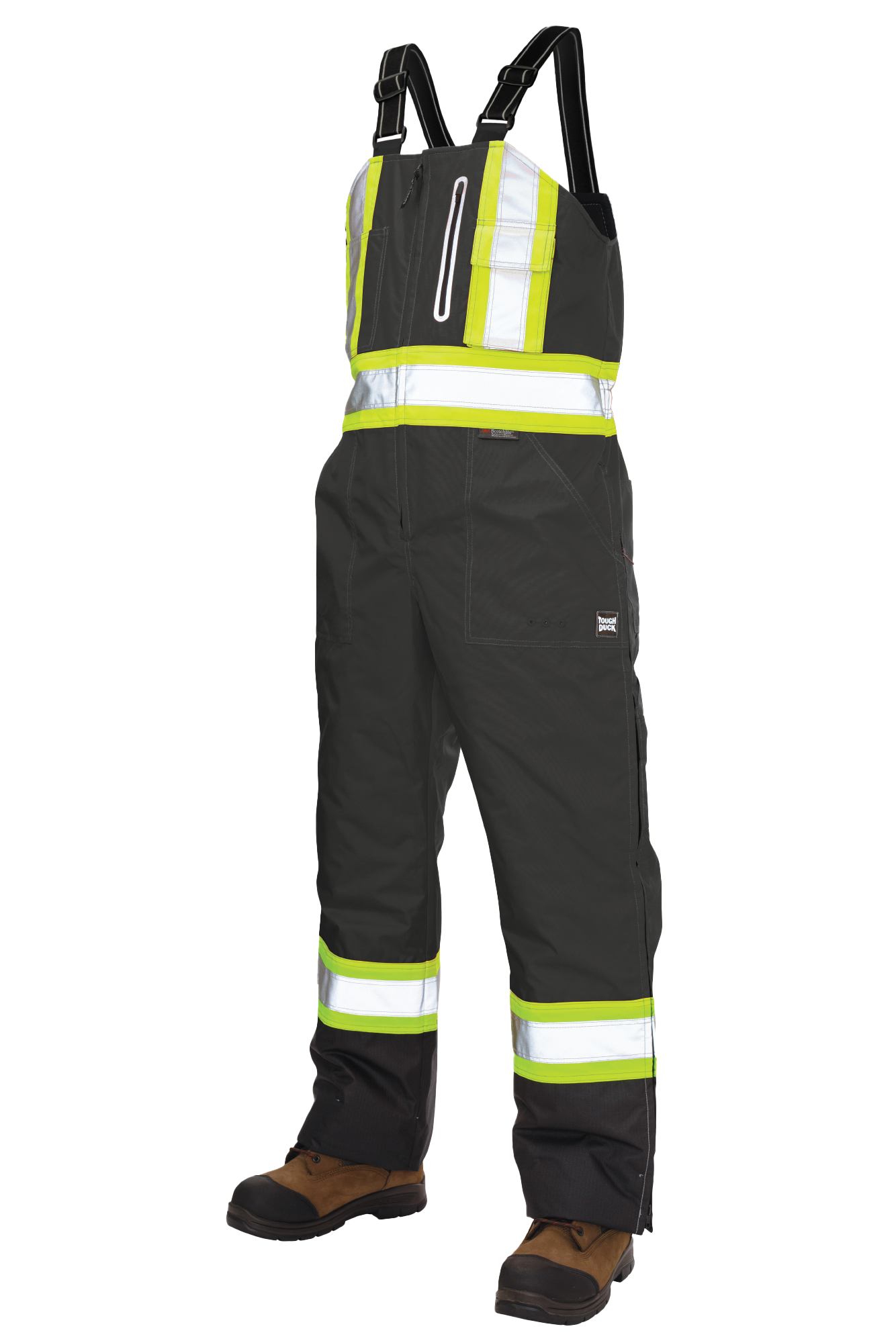 Black ripstop insulated safety bib
