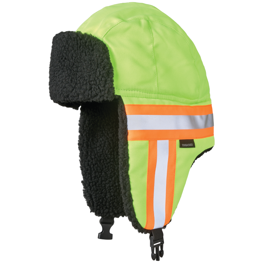 SA13 - Hi-Vis Aviator Hat with Contrast Tape Backing