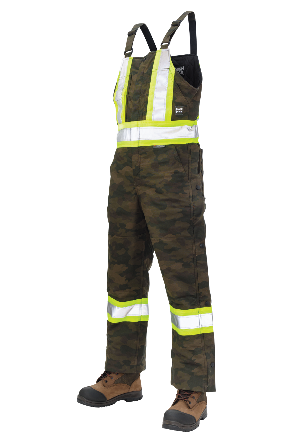 Camo duck insulated safety bib overall