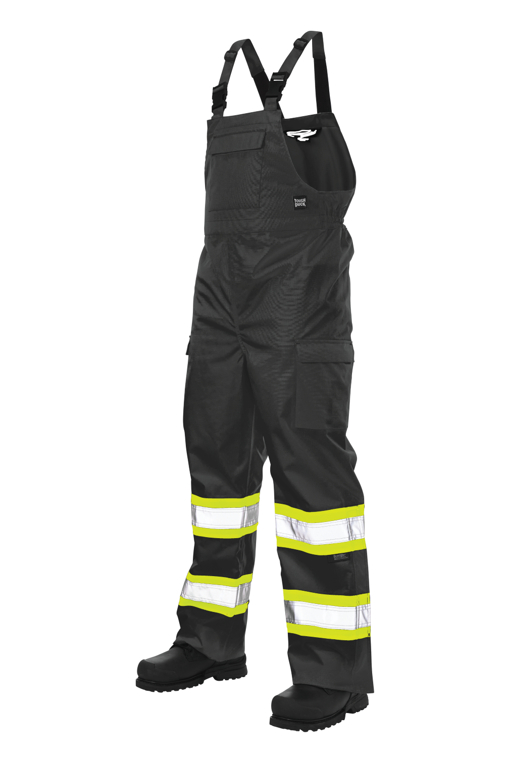 Black safety rain bib