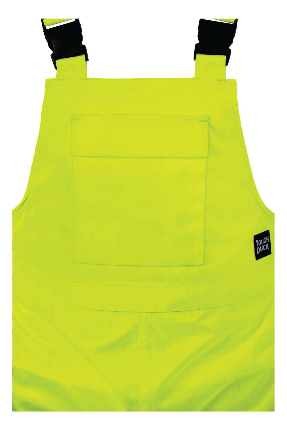 Chest pocket on safety rain bib