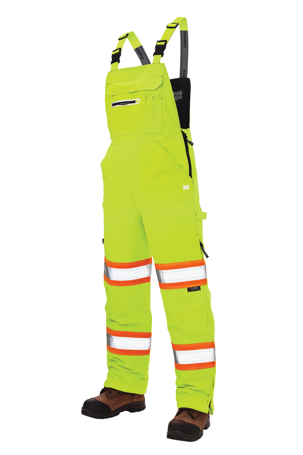 Fluorescent Green Tough Flex safety bib
