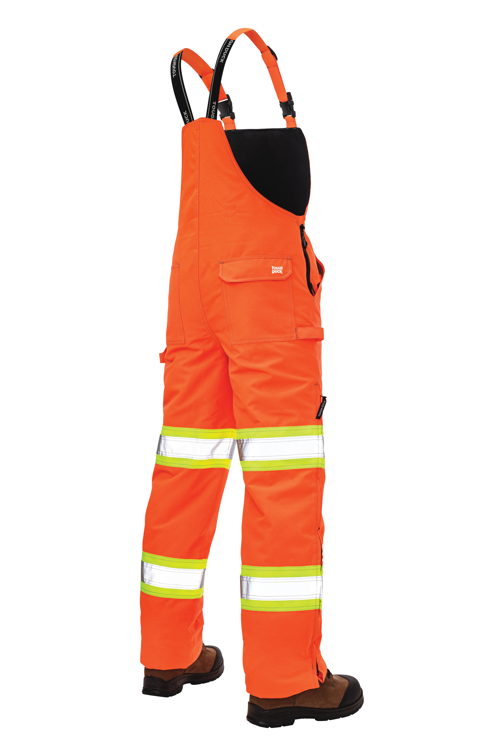 Fluorescent Orange Flex Safety Bib Overall SB06 Back image