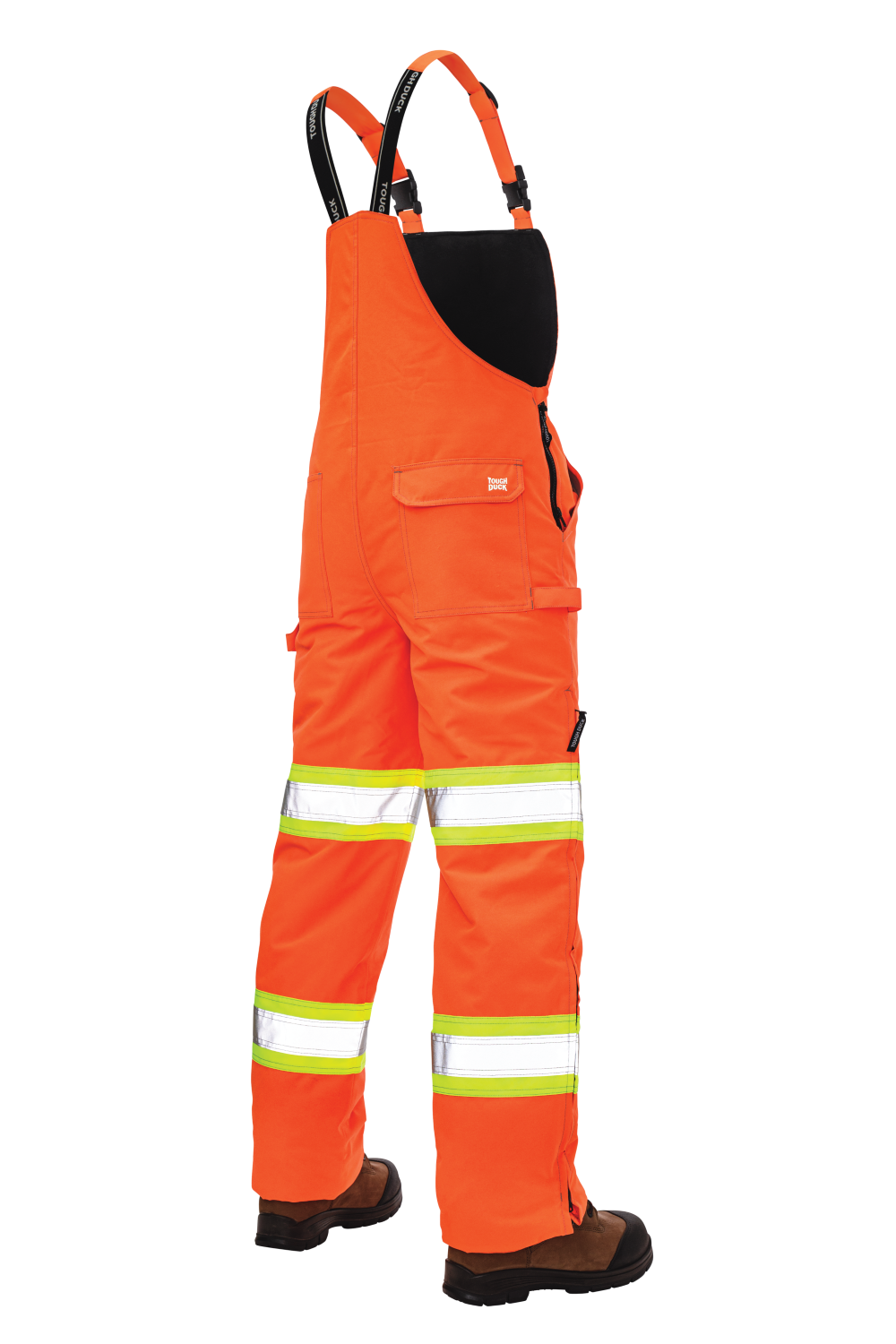 Back of Fluorescent Orange Tough Flex safety bib