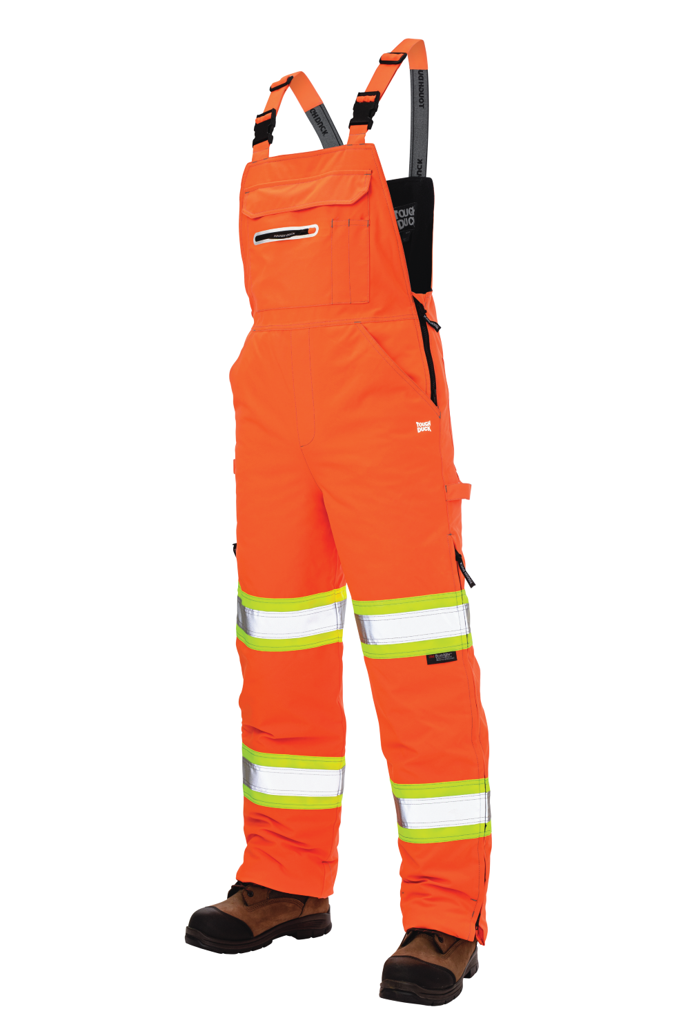 Fluorescent Orange Tough Flex safety bib
