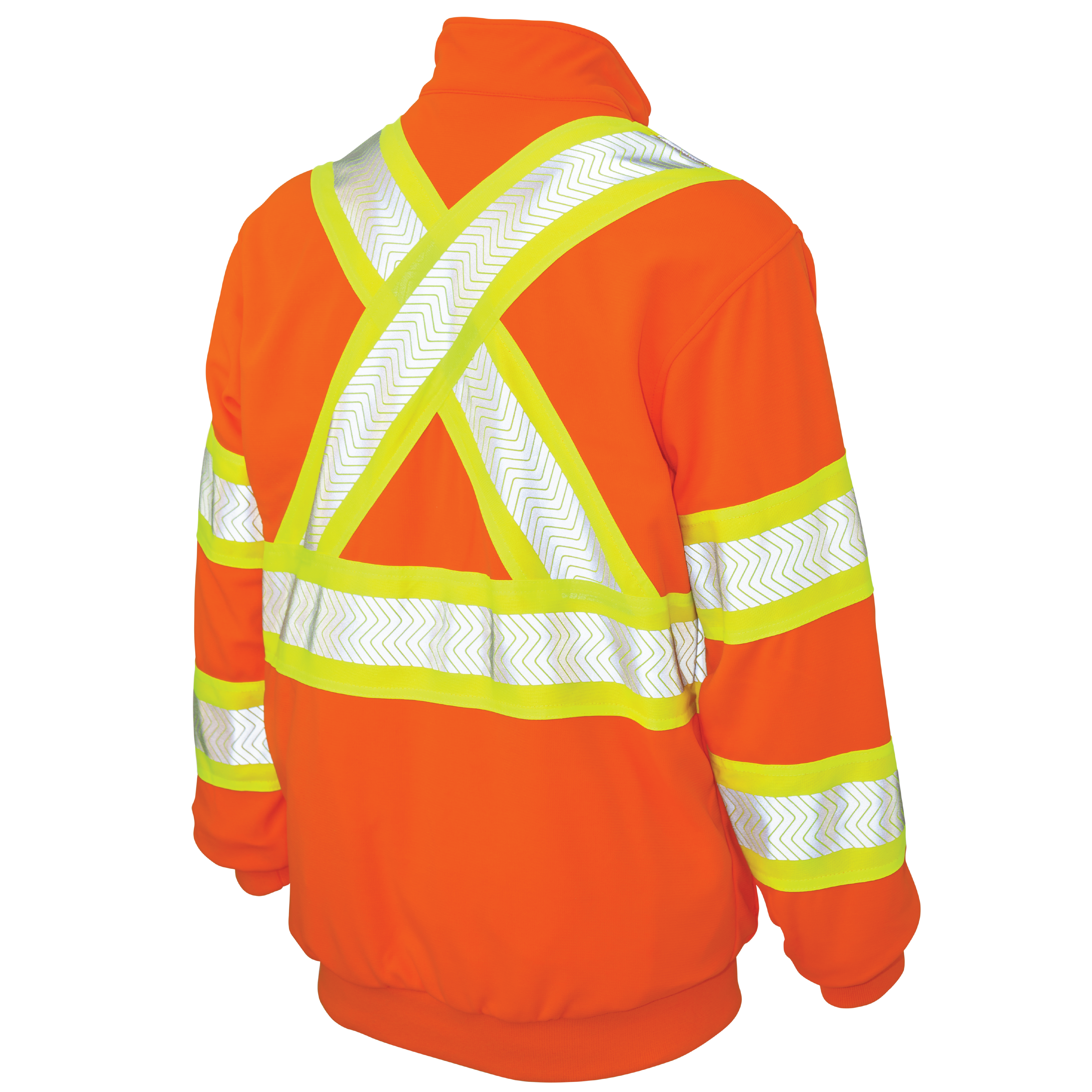 Fluorescent Orange Fleece ¼ Zip Safety Pullover SJ19 Back image