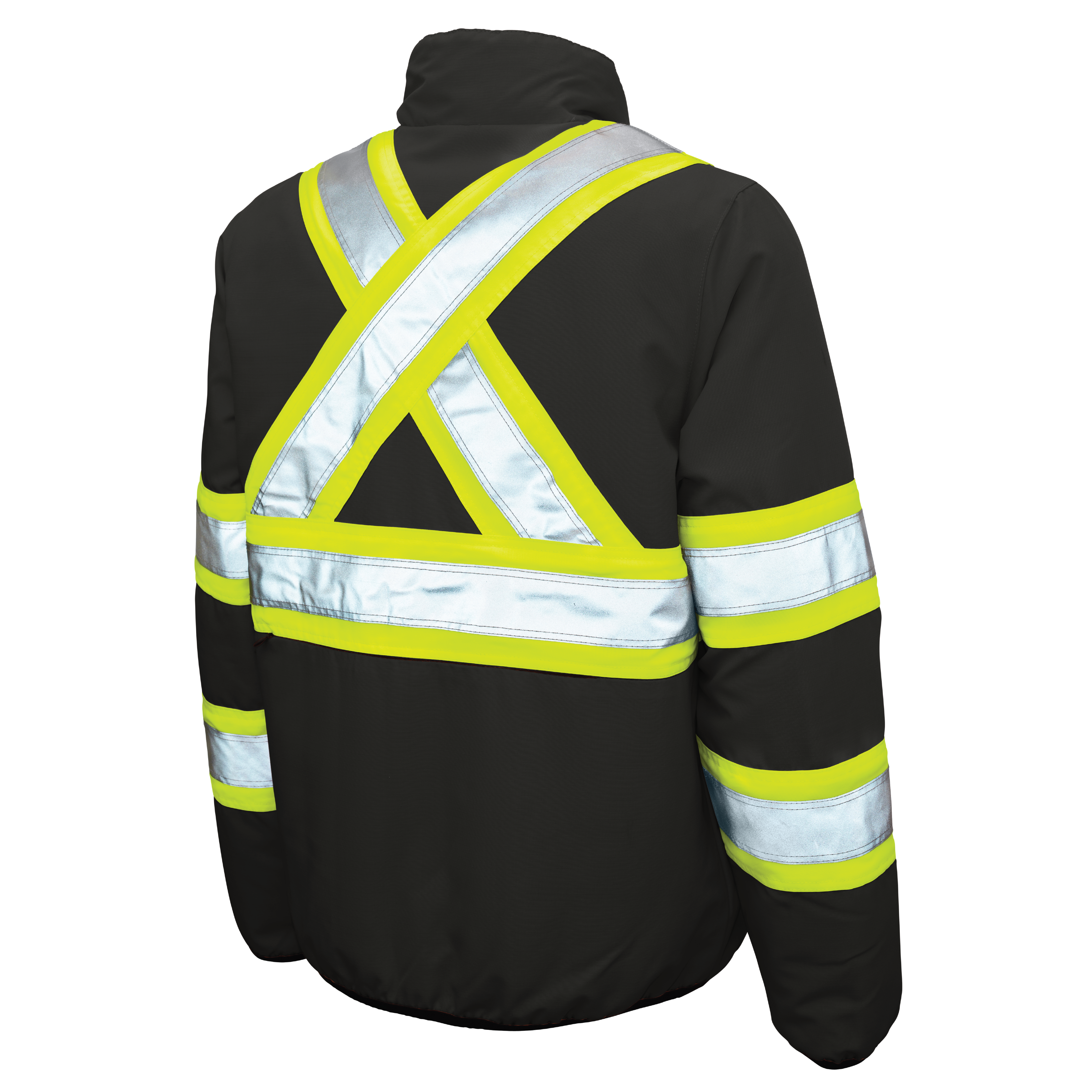 Black Ripstop Reversible Safety Jacket SJ27 Back image