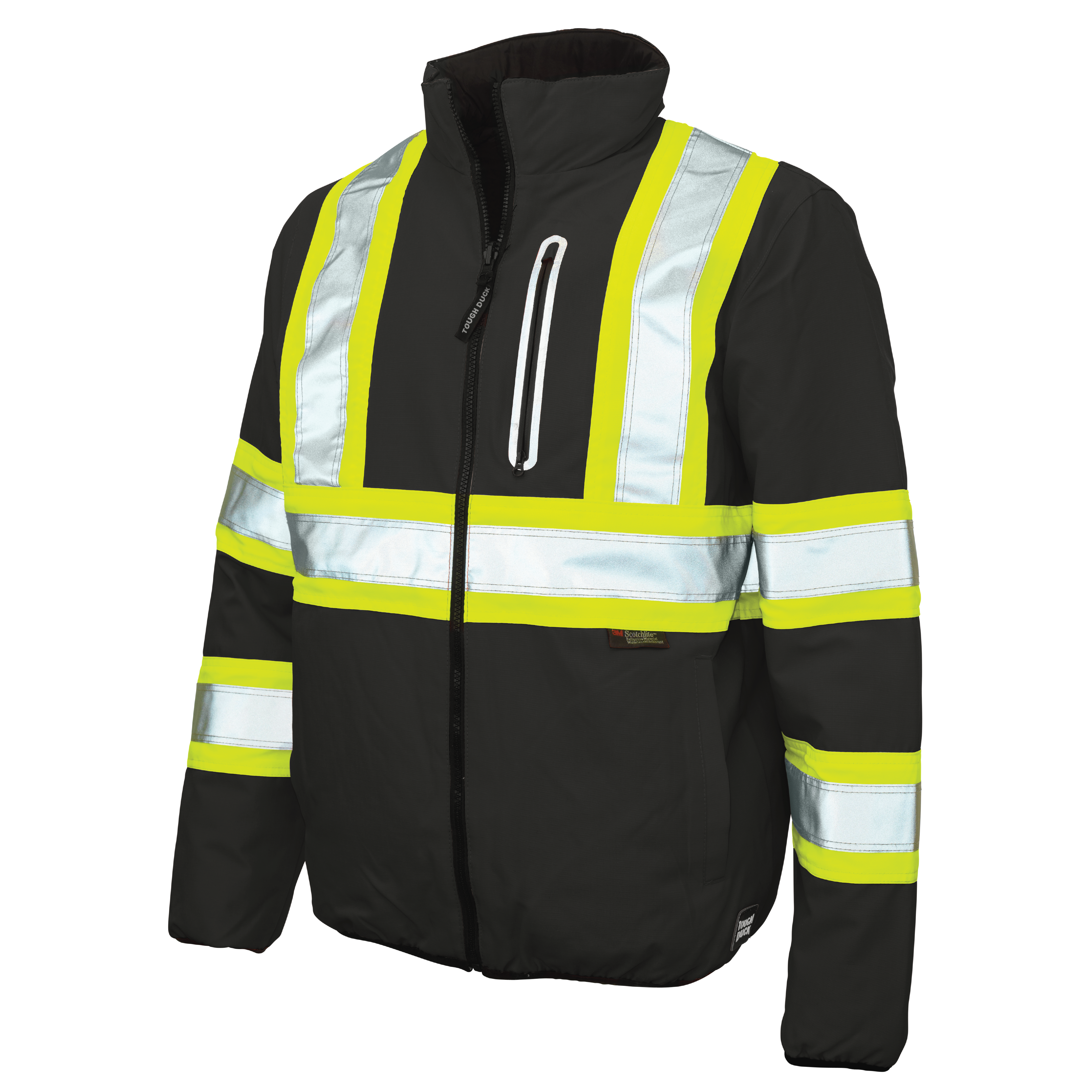 Black Ripstop Reversible Safety Jacket SJ27 Front image