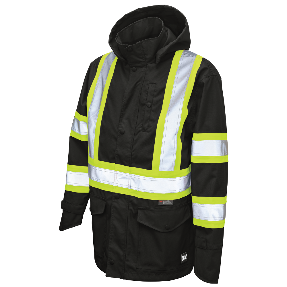 Black premium ripstop safety jacket