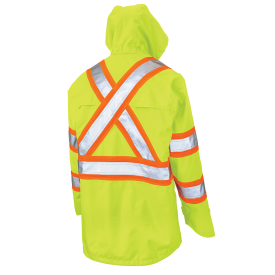 SJ35 - Premium Rip Stop Safety Rain Jacket