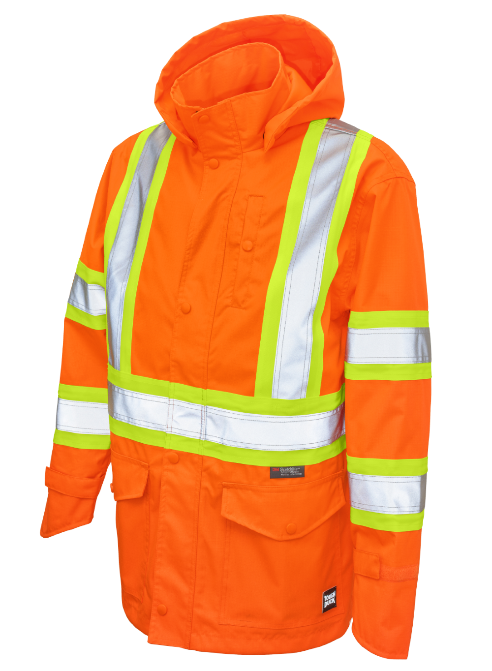 Hi-Vis Premium Ripstop Waterproof Work Safety Rain Jacket - SJ35