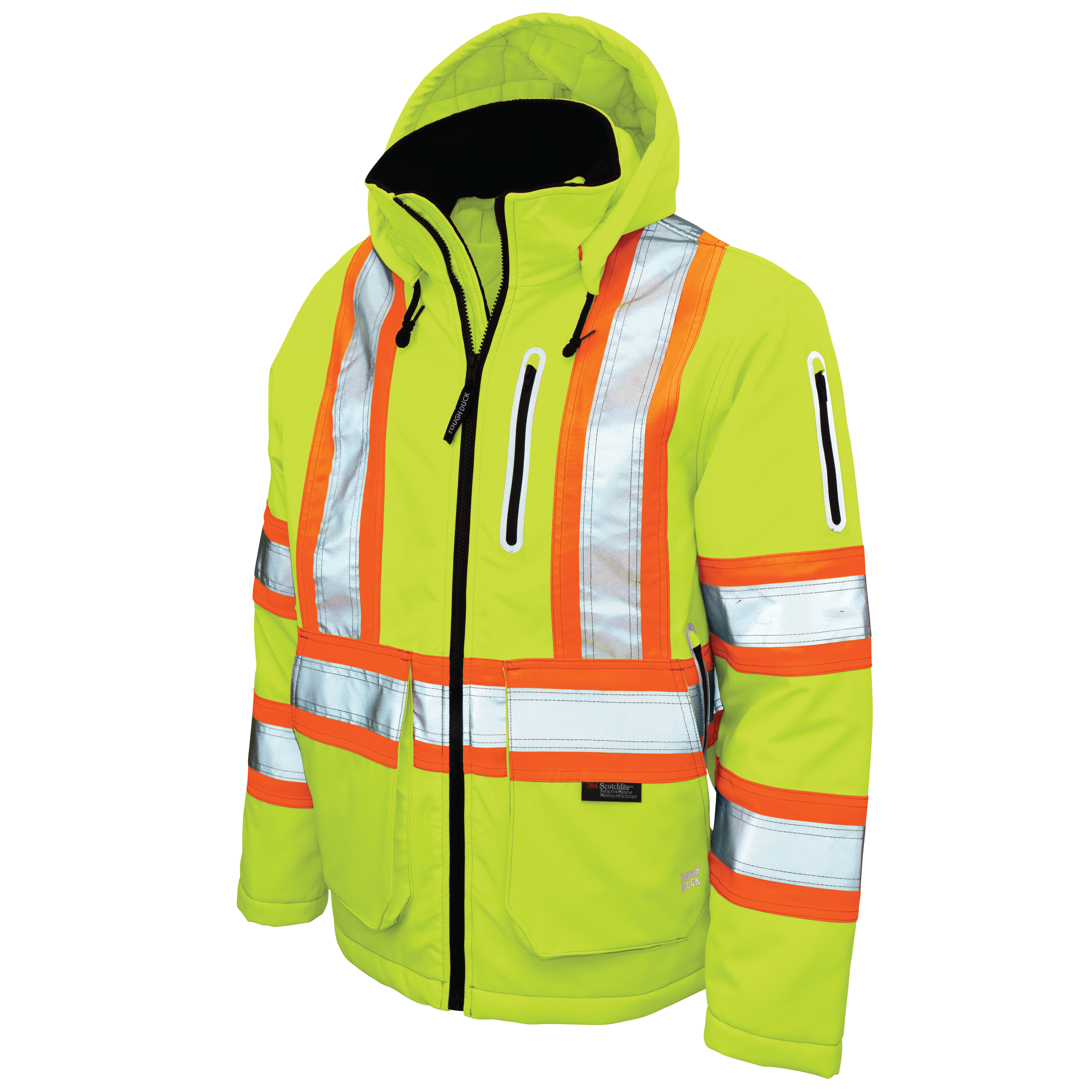 Fluorescent Green  Insulated Flex Safety Jacket SJ40 Front image