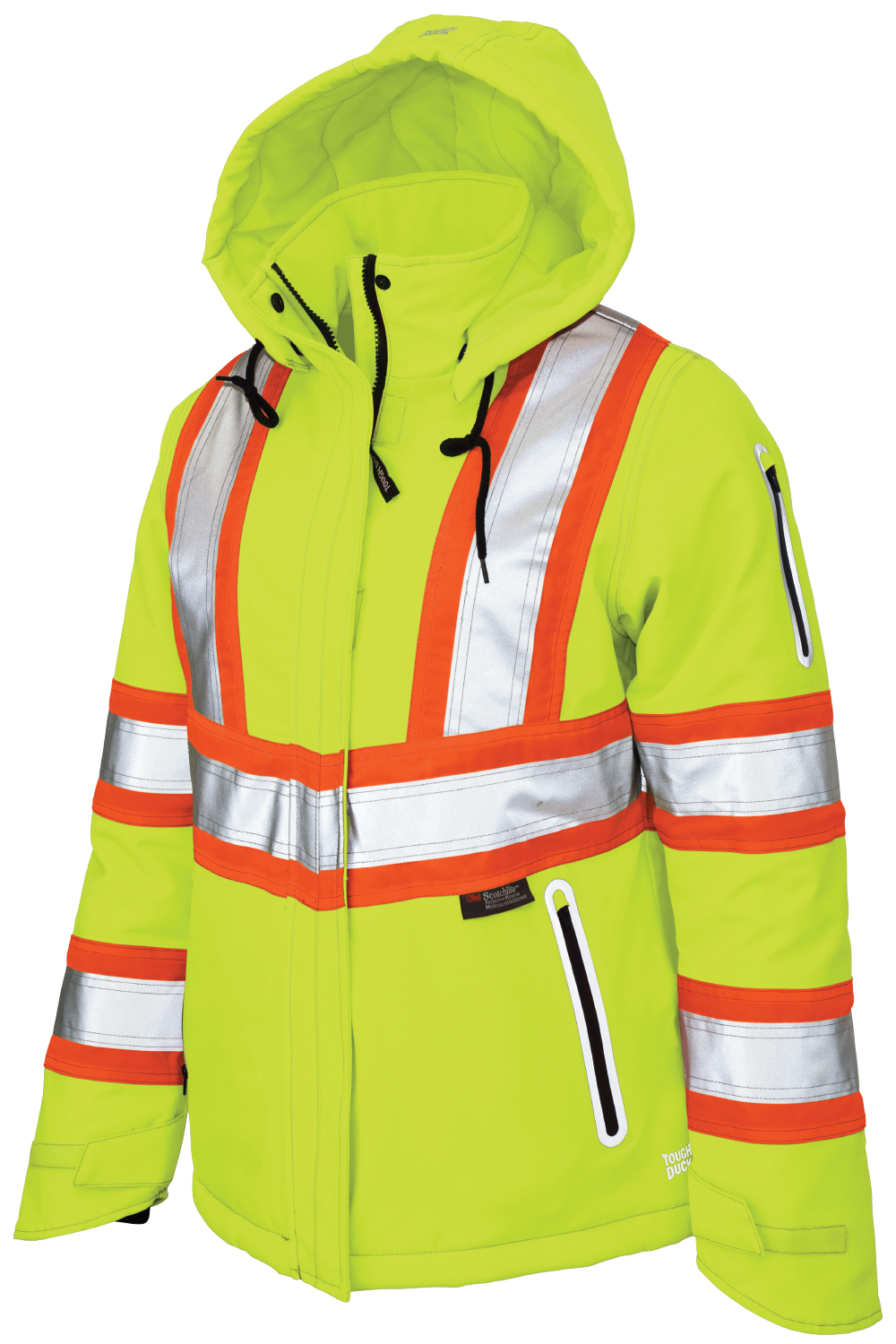 Fluorescent Green Women’s Insulated Flex Safety Jacket SJ41 Front image