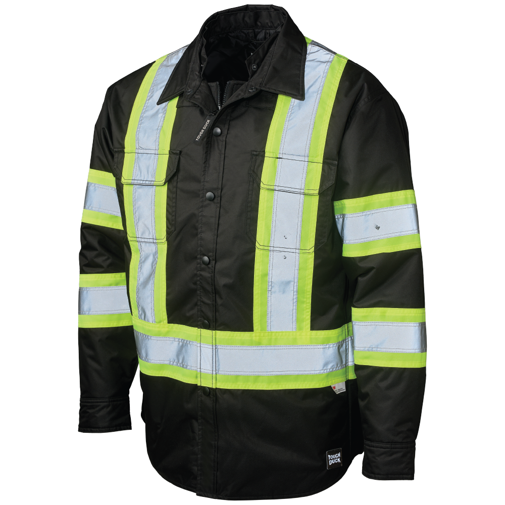 SJ51 - Quilt-Lined Hooded Safety Jac-Shirt