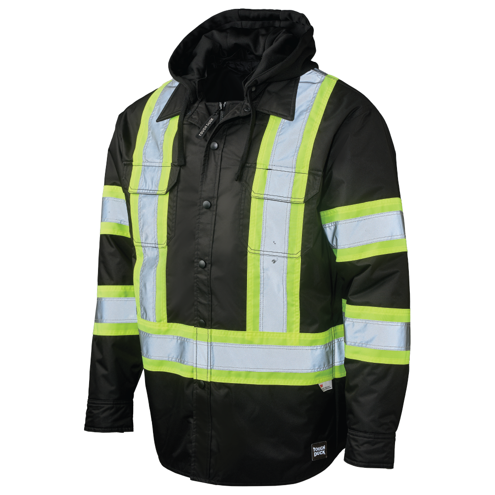 SJ51 - Quilt-Lined Hooded Safety Jac-Shirt
