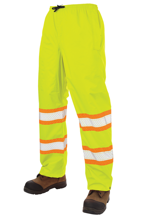 SP02 - Pull-On Ripstop Packable Safety Rain Pant