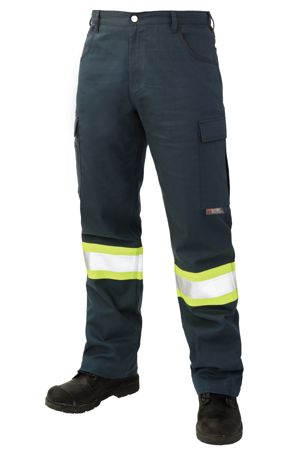 Navy Relaxed-Fit Flex Twill Safety Cargo Pant SP03 Front image

