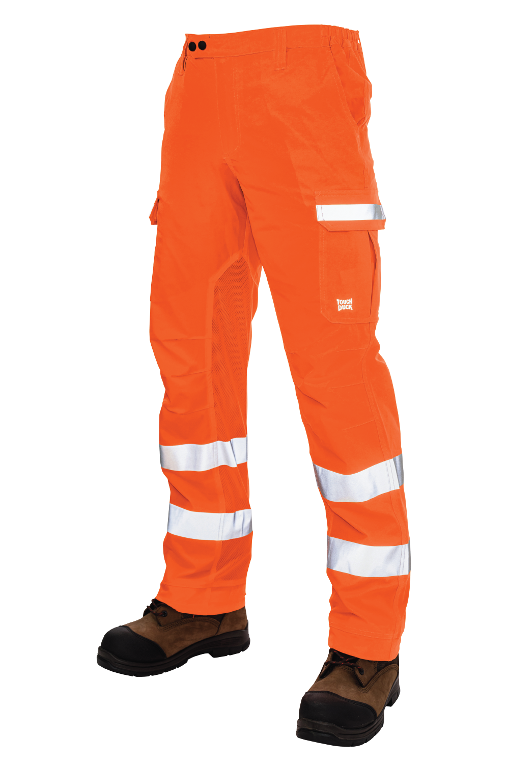 Fluorescent Orange Relaxed-Fit 4-Way Stretch Cargo Pant SP06 Front image