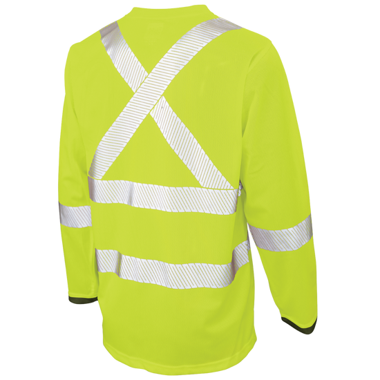 ST08 - Micro Mesh Long-Sleeve Safety T-Shirt with Pocket