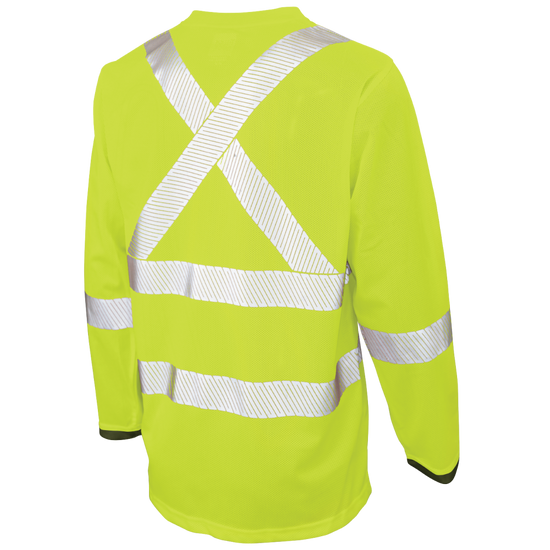 ST08 - Micro Mesh Long-Sleeve Safety T-Shirt with Pocket