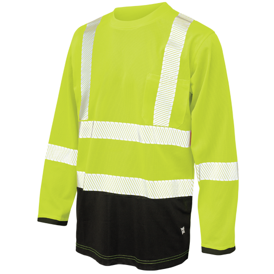 ST08 - Micro Mesh Long-Sleeve Safety T-Shirt with Pocket