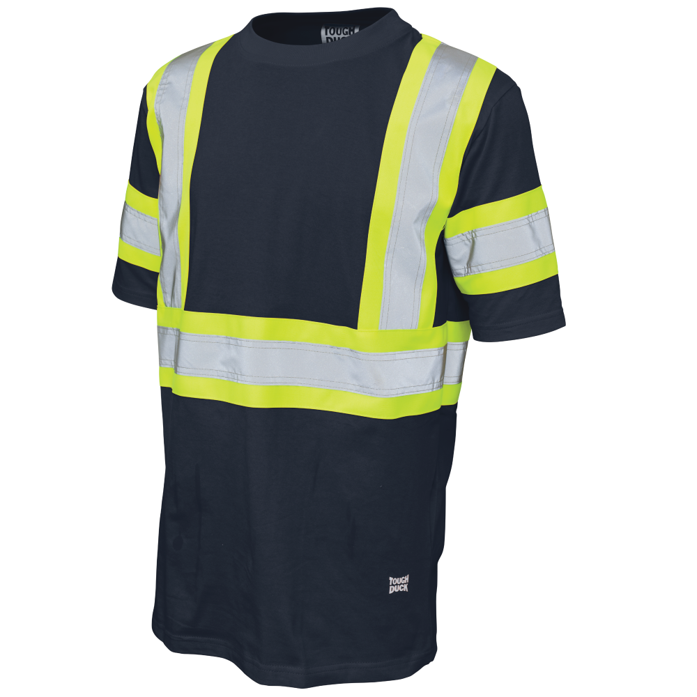 Navy cotton jersey safety t-shirt