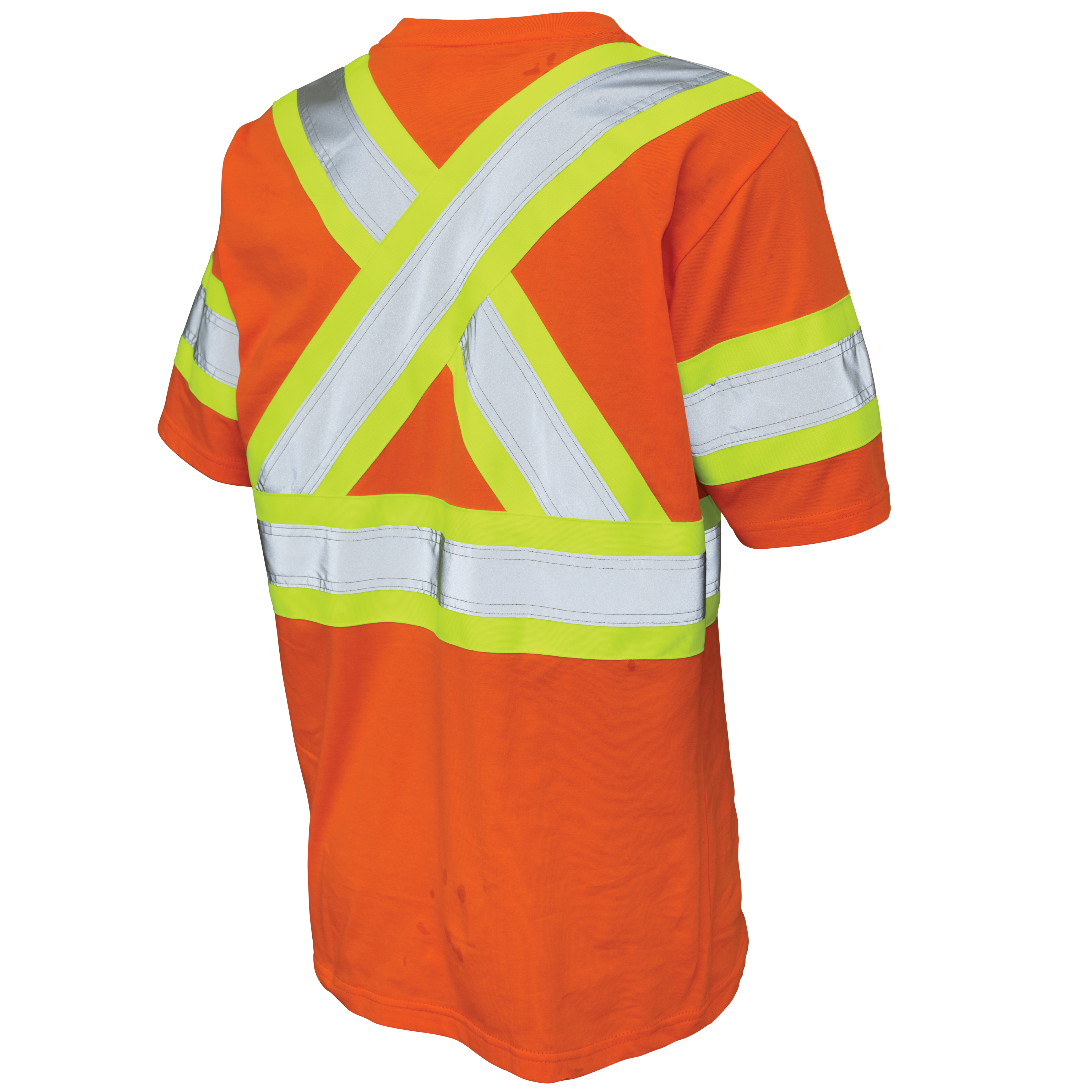 Orange Cotton Jersey Short-Sleeve Safety T-Shirt ST11 Back image