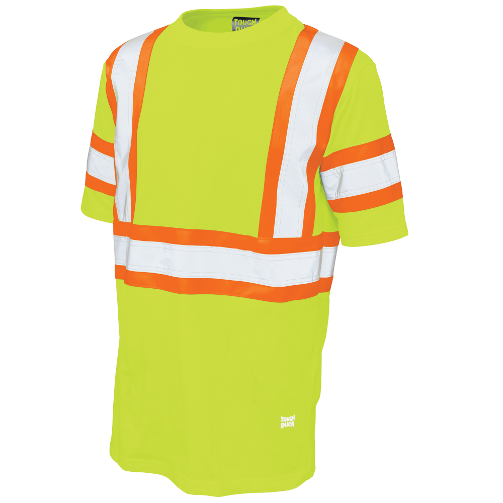 Yellow cotton jersey safety t-shirt
