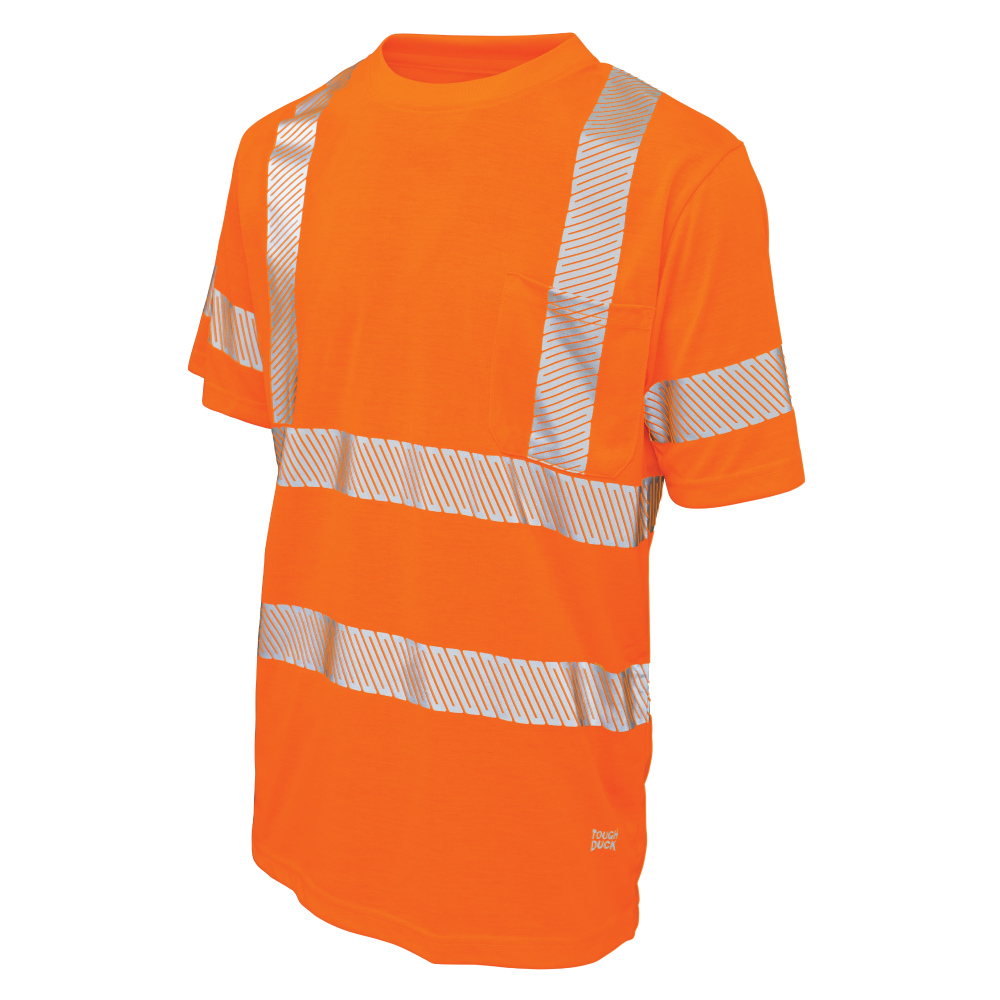 Fluorescent Orange jersey safety t-shirt