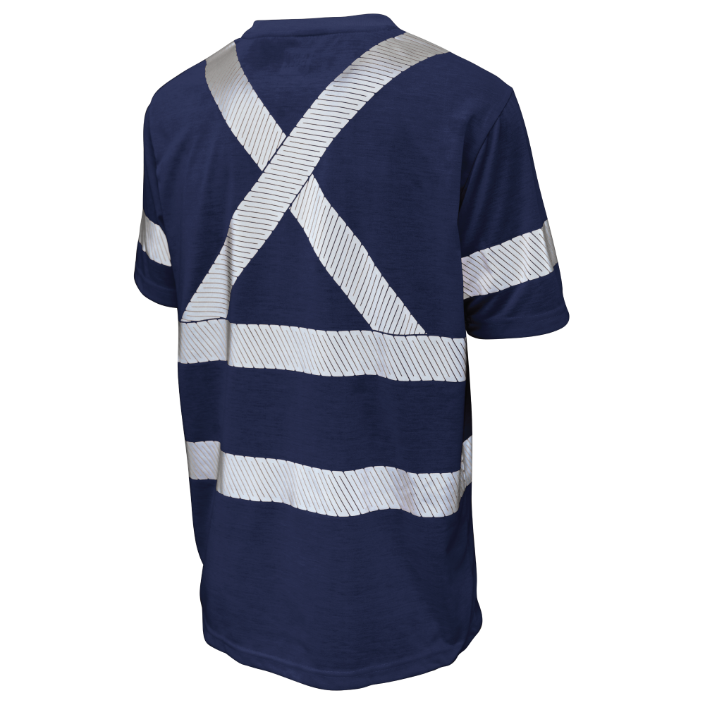 Back of Navy jersey safety t-shirt