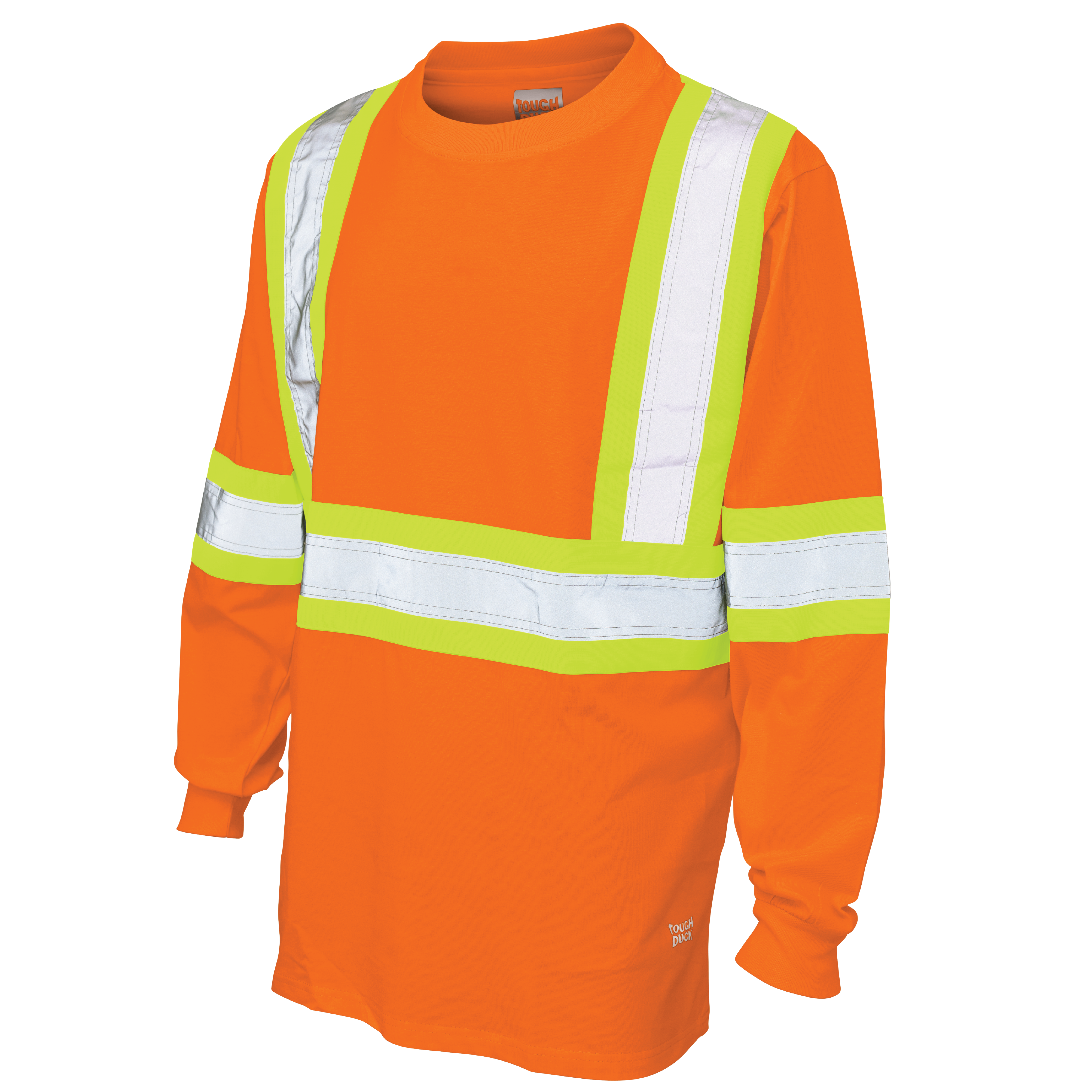 Orange Cotton Jersey Long-Sleeve Safety T-Shirt ST21 Front image
