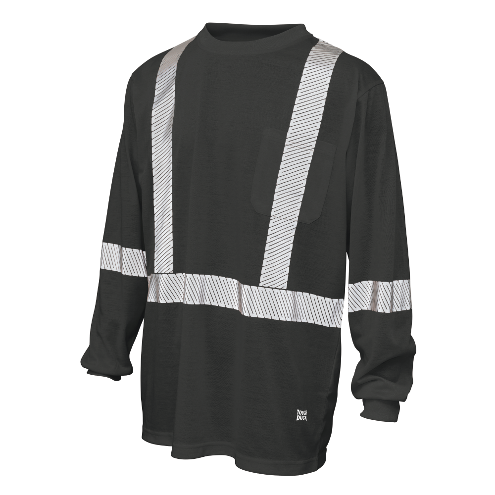 Black jersey long-sleeve safety shirt