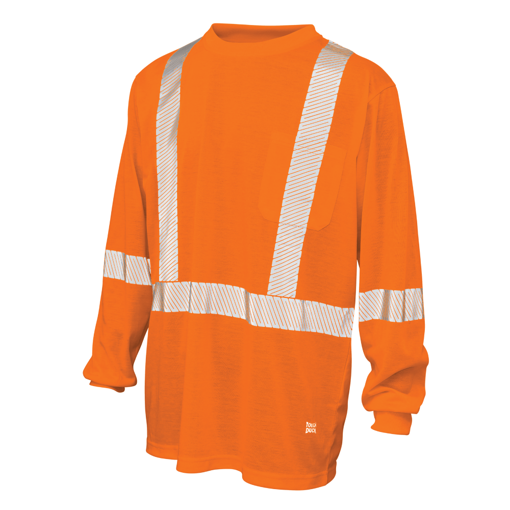 Fluorescent Orange jersey long-sleeve safety shirt