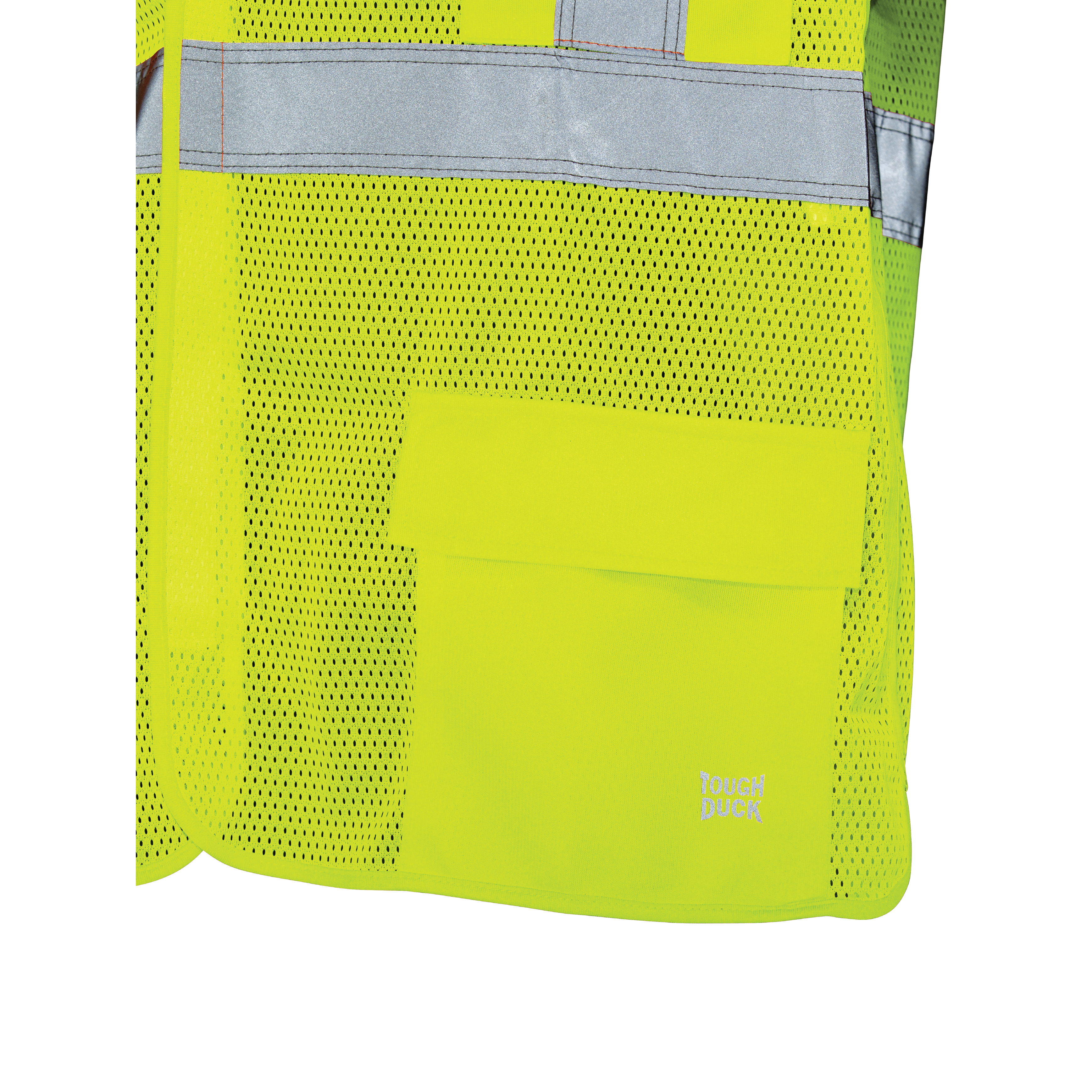 Fluorescent Green Mesh Safety Vest With Sleeves SV07 Lower Patch Pocket with Flap image